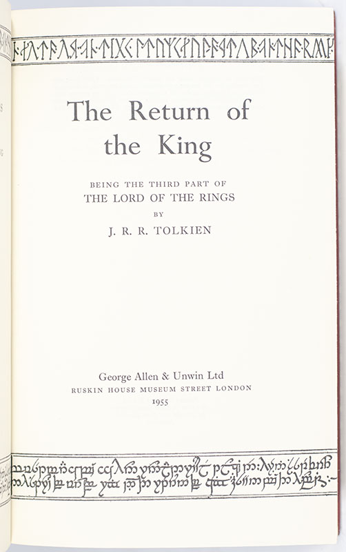 The Lord of The Rings Trilogy: The Fellowship of the Ring, The Two Towers, The Return of the King.