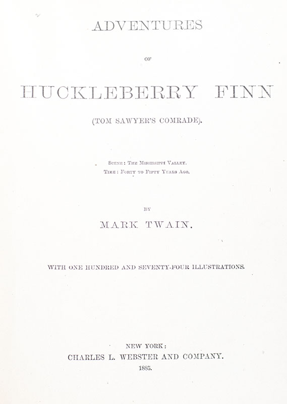 Adventures of Huckleberry Finn.