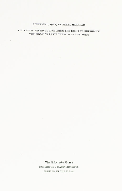 West With the Night.