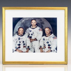 Signed Photograph of Apollo 11 Crew: Neil Armstrong, Michael Collins and Buzz Aldrin.