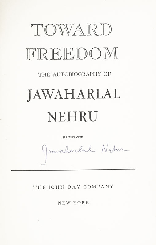 Toward Freedom: The Autobiography of Jawaharlal Nehru.