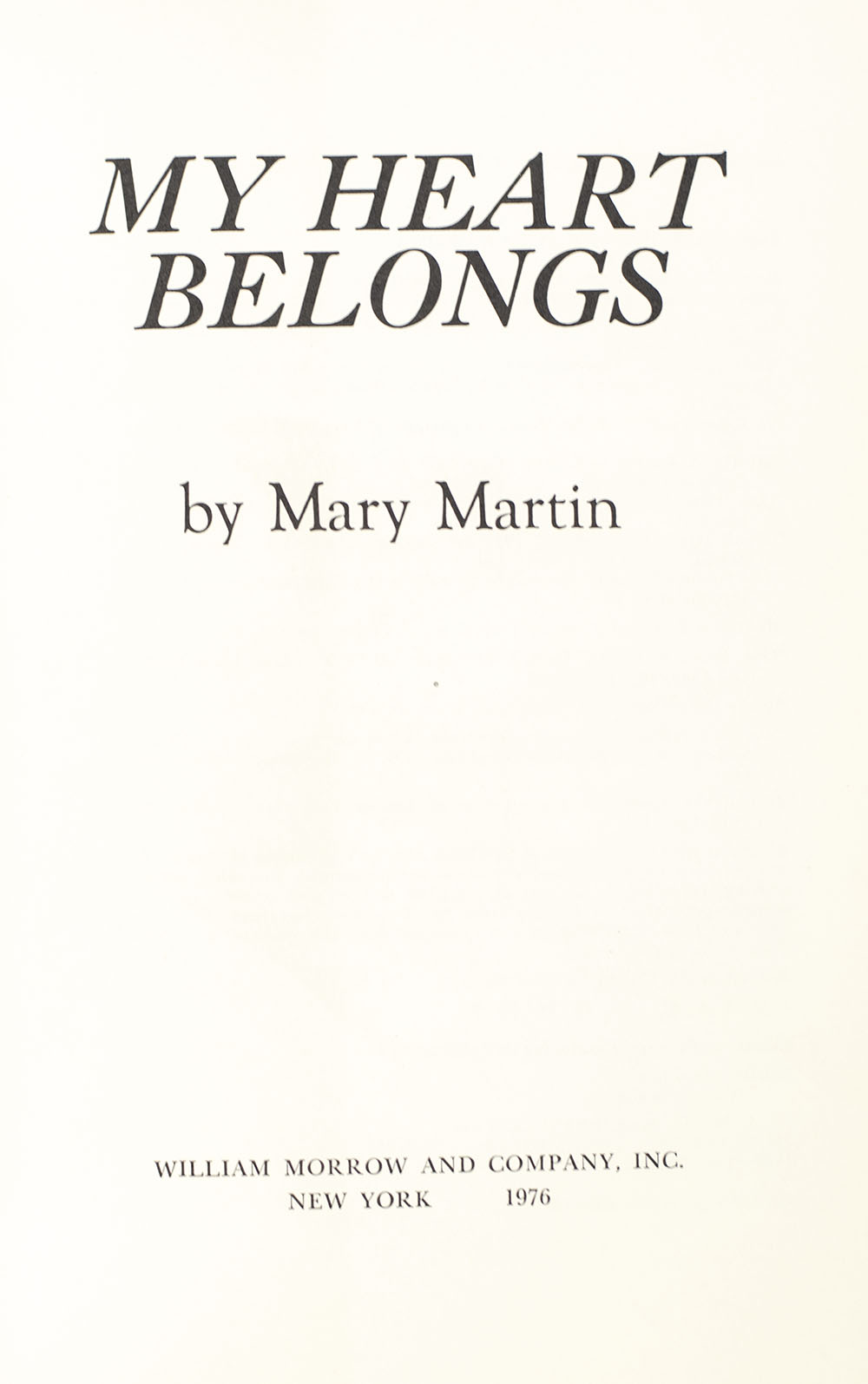 My Heart Belongs.