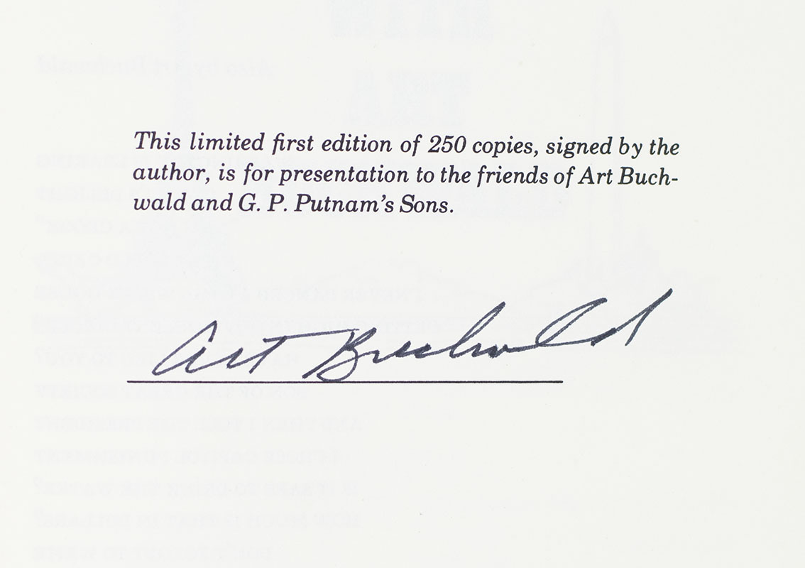 Down the Seine and Up the Potomac with Art Buchwald: Twenty-Five Years of Art Buchwald's Best Humor.