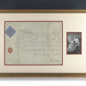 Queen Victoria Naval Appointment Signed.