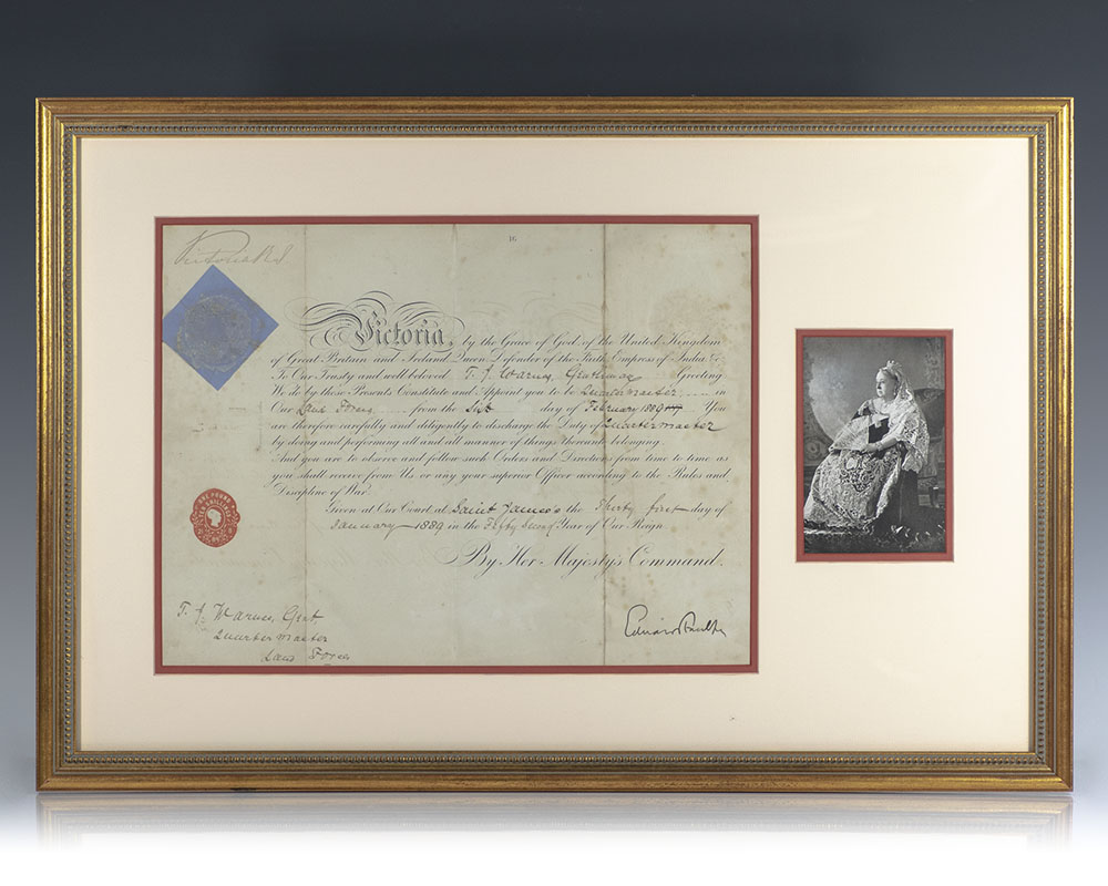 Queen Victoria Naval Appointment Signed.