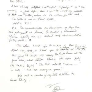 Milton Friedman Autograph Letter Signed.