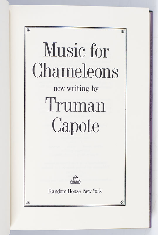 Music For Chameleons.