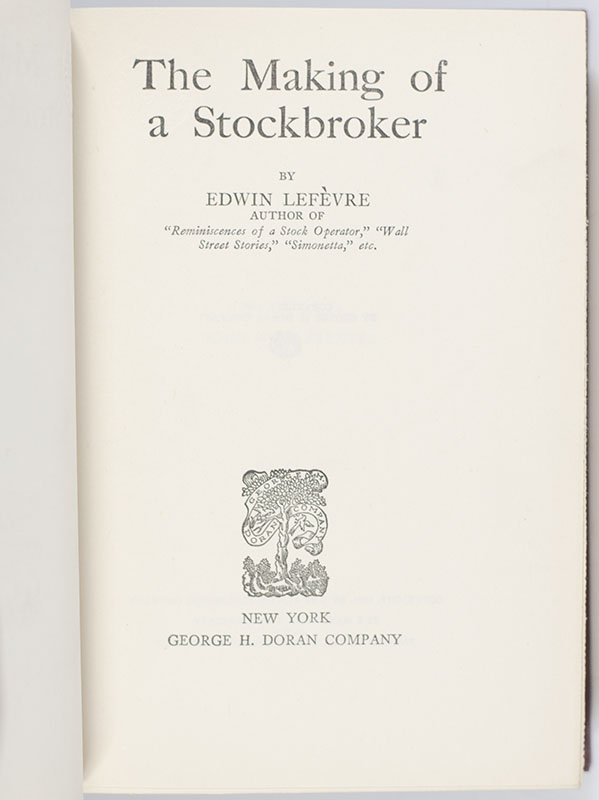 The Making of a Stockbroker.