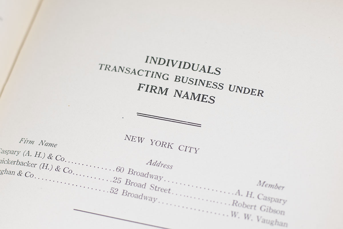 New York Stock Exchange Directory 1950.