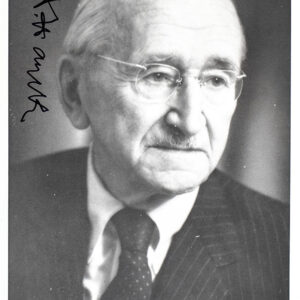 Friedrich August von Hayek Signed Photograph.