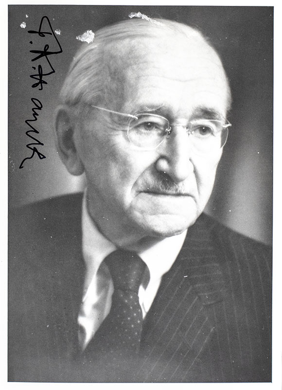 Friedrich August von Hayek Signed Photograph.