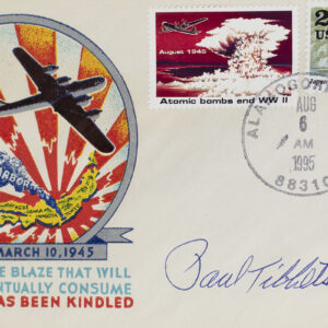 Paul Tibbets Signed Commemorative First Day Cover.