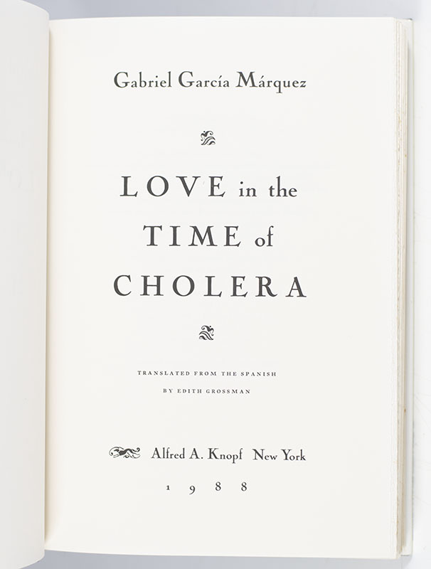 Love in the Time of Cholera.