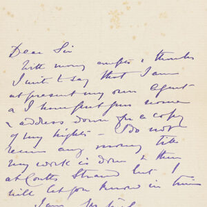 Sir Richard Francis Burton Autograph Letter Signed.