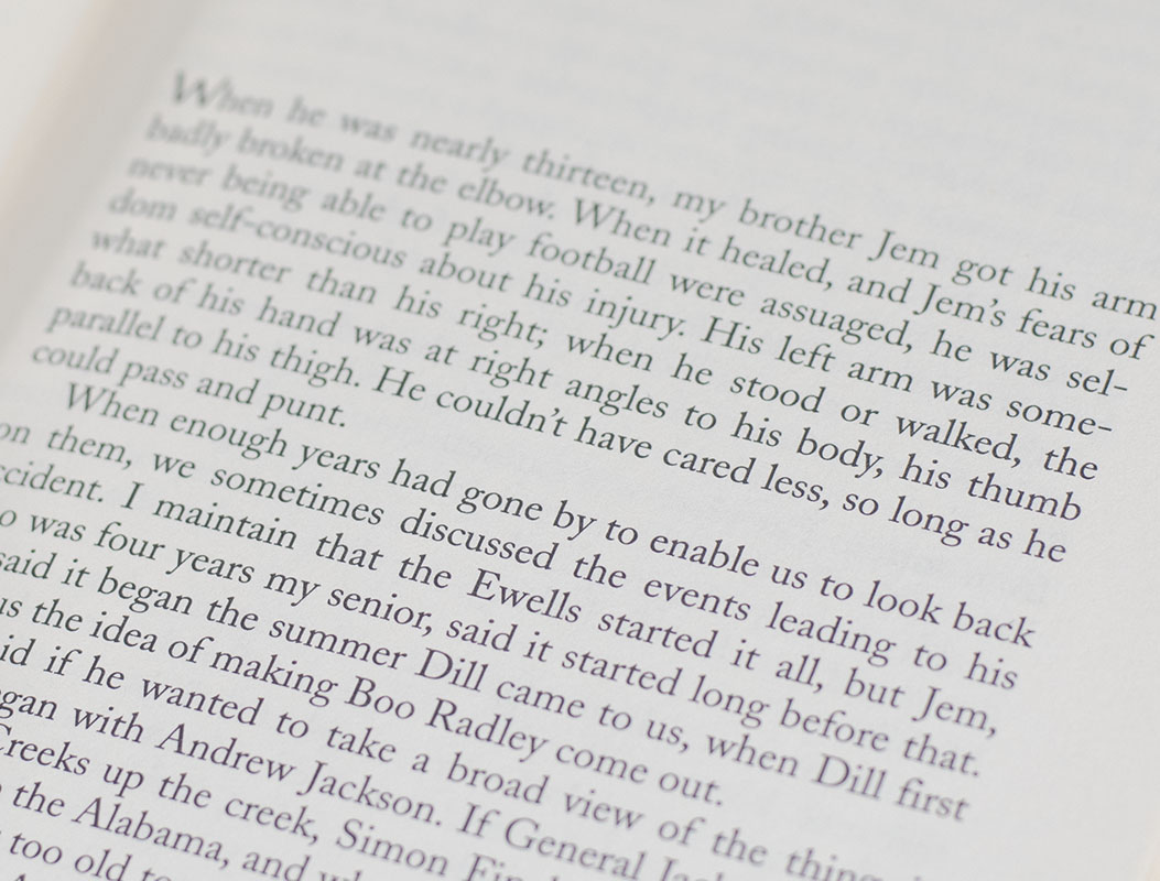 To Kill A Mockingbird.