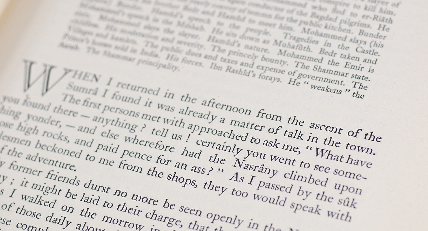 Travels In Arabia Deserta.