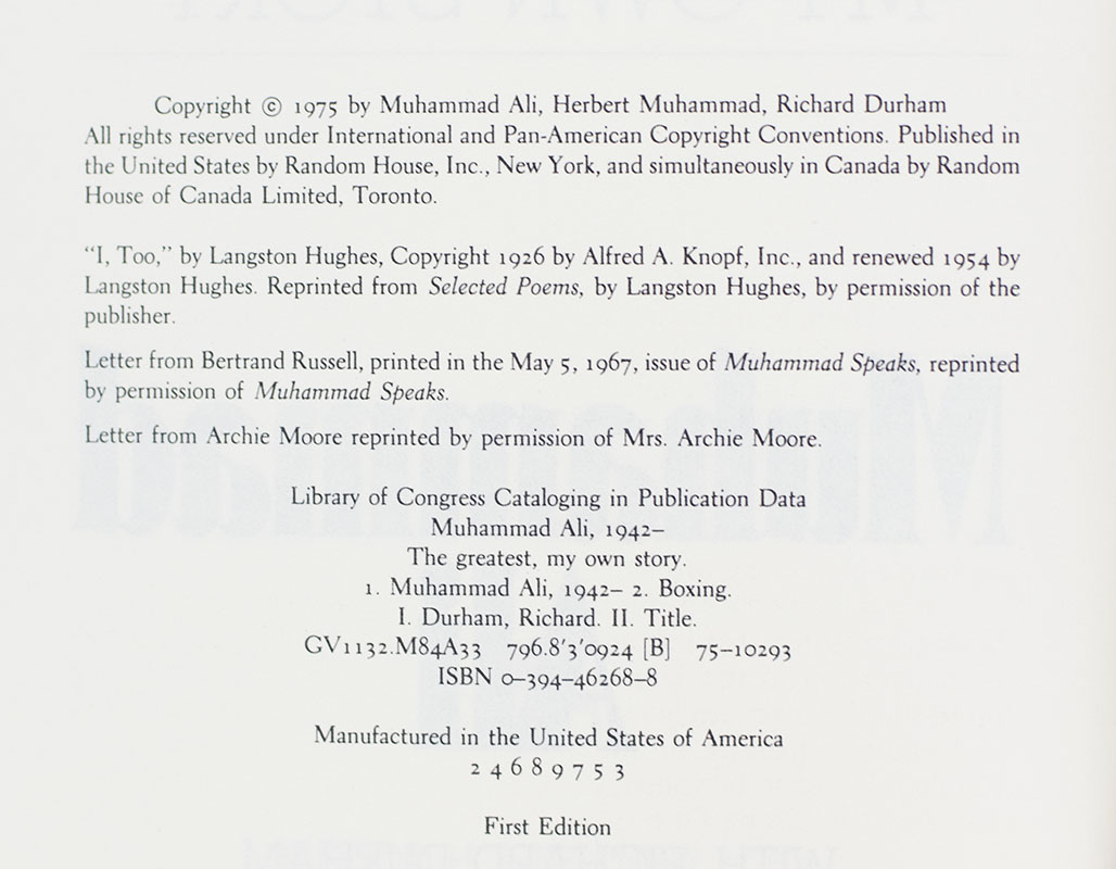 The Greatest. My Own Story.