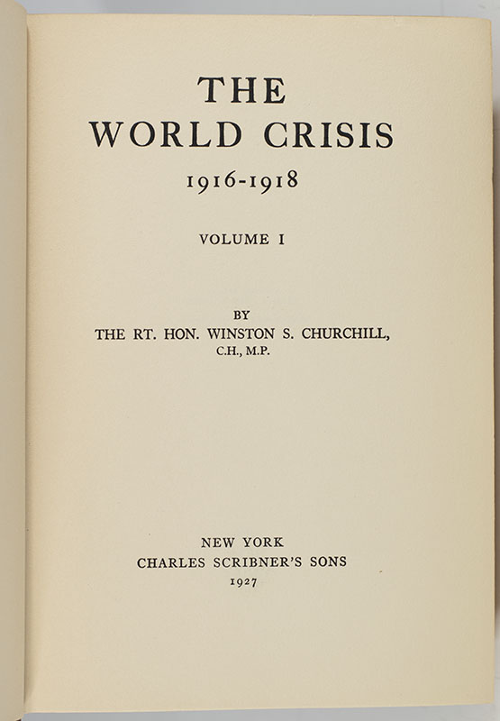 The World Crisis 1916-1918. Vol. I.