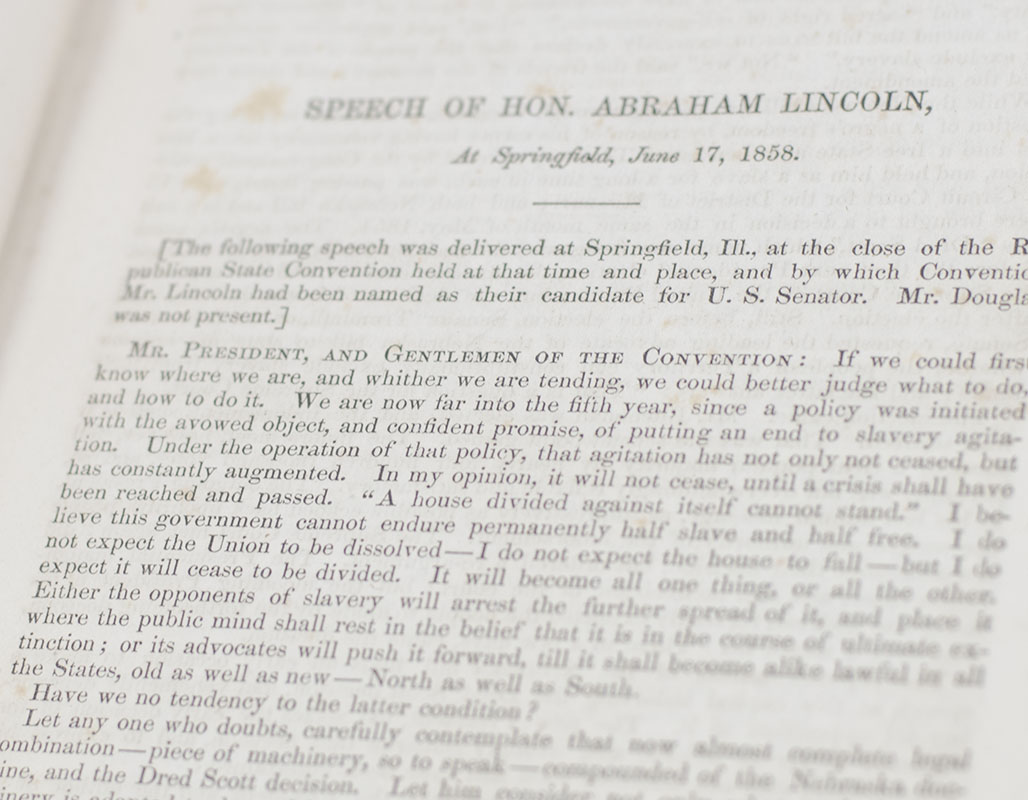 Political Debates between Hon. Abraham Lincoln and Hon. Stephen A. Douglas, In the Celebrated Campaign of 1858, in Illinois.