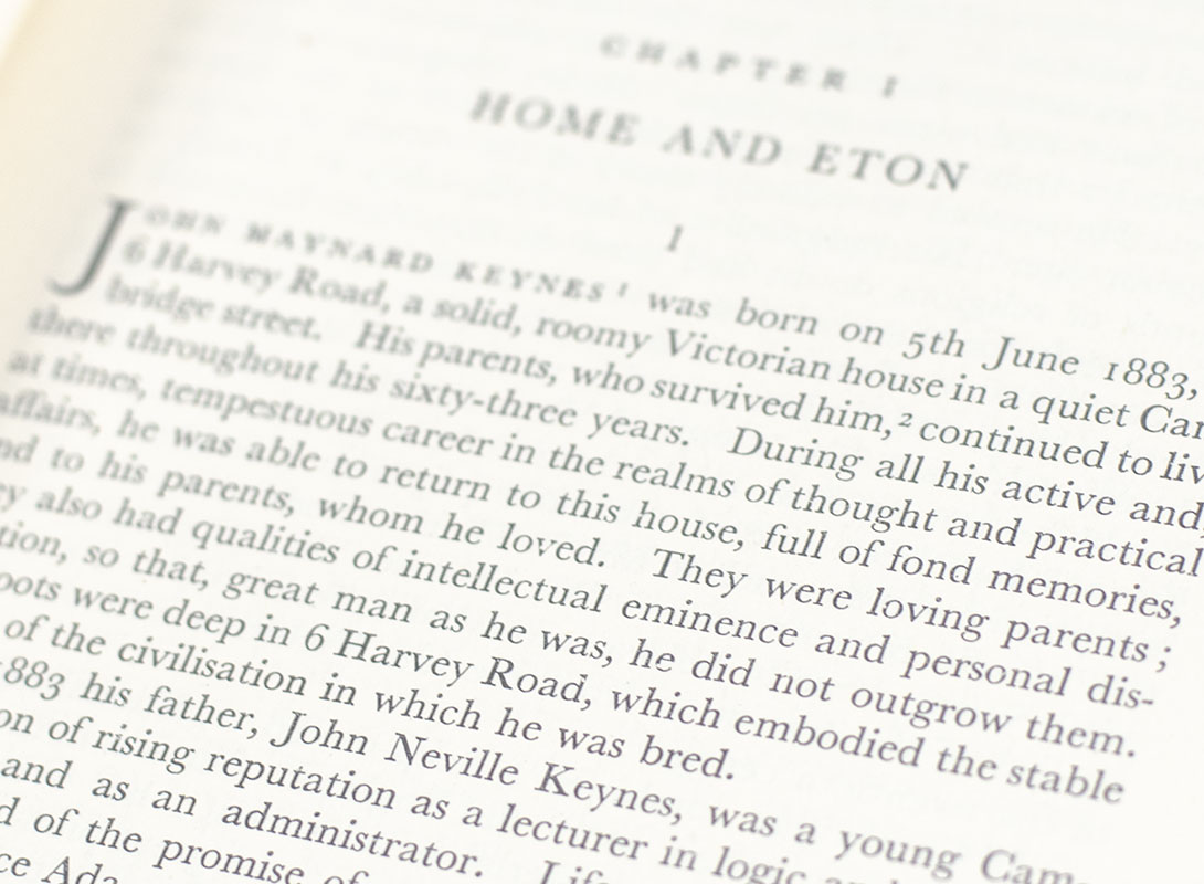 The Life of John Maynard Keynes.