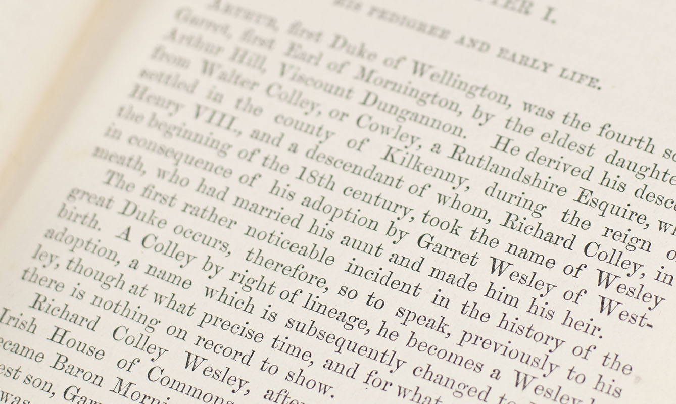 The Life of Arthur Duke of Wellington.