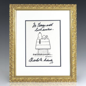 Charles Schulz Signed Snoopy Print.