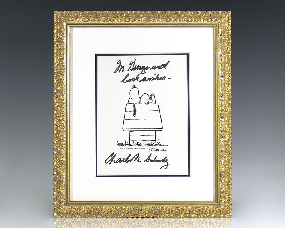 Charles Schulz Signed Snoopy Print.