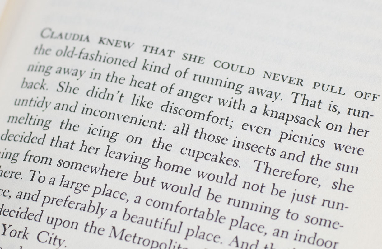 From the Mixed-up Files of Mrs. Basil E. Frankweiler.