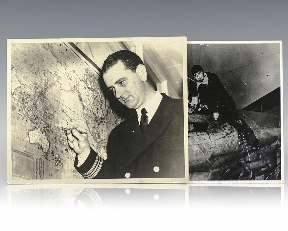 Lyndon B. Johnson Annotated WWII Photographs.