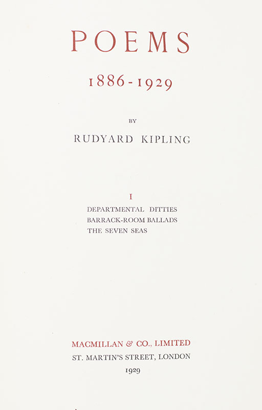 Poems 1886-1929.