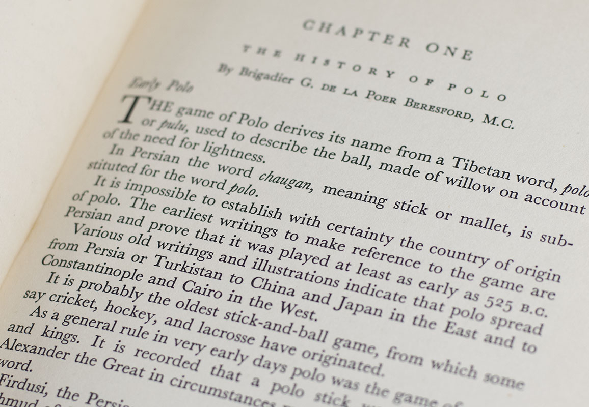 The Lonsdale Library Volume XXI: Polo.