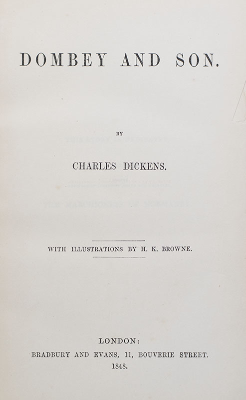 Dealings With the Firm of Dombey and Son, Wholesale, Retail and for Exportation.