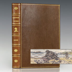 The Life and Strange Surprising Adventures of Robinson Crusoe of York, Mariner, as Related by Himself [Fore-Edge Painting].