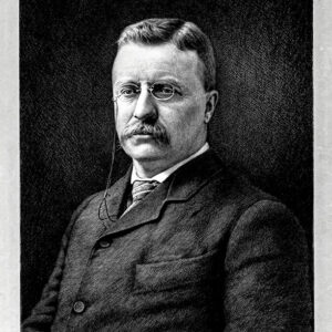 Theodore Roosevelt Signed Etching.