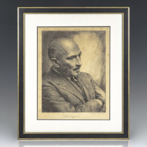 Chaim Weizmann Signed Etching.