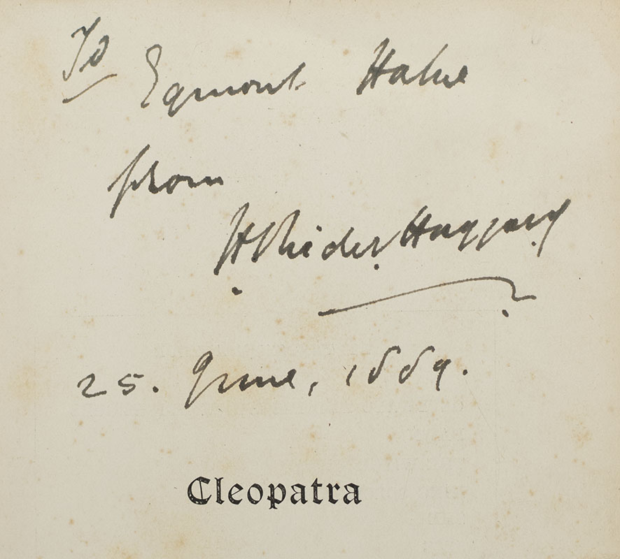 Cleopatra: Being an Account of the Fall and Vengeance of Harmachis, The Royal Egyptian, As Set Forth By His Own Hand.