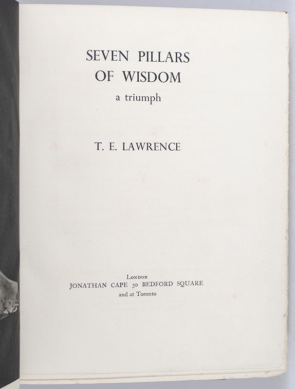 Seven Pillars of Wisdom.