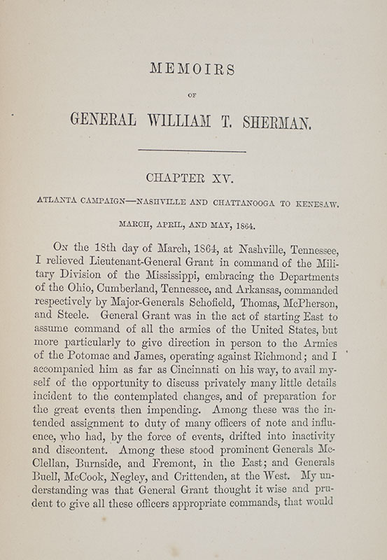 Memoirs of William T. Sherman.