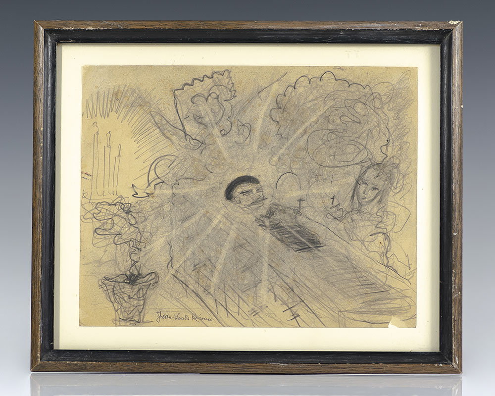 Jack Kerouac Original Signed Drawing.