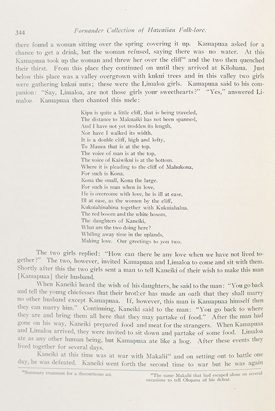 Hawaiian Antiquities and Folk-Lore: the Hawaiians' Account of the Formation of Their Islands and Origin of Their Race, with the Traditions of Their Migrations, Etc., As Gathered From Original Sources by Abraham Fornander.