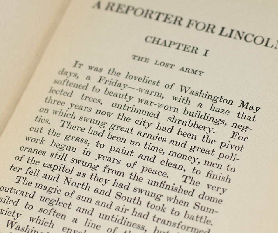 A Reporter For Lincoln: The Story of Henry E. Wing.
