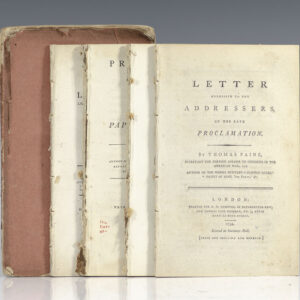 Letter Addressed to the Addressers, on the Late Proclamation.