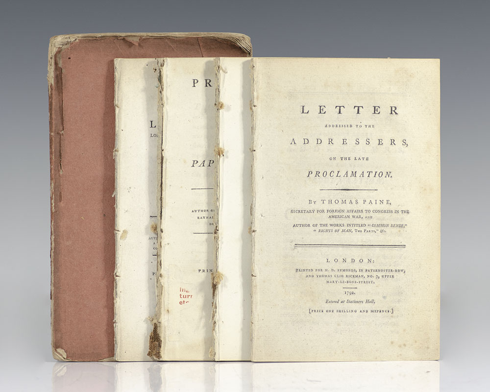 Letter Addressed to the Addressers, on the Late Proclamation.