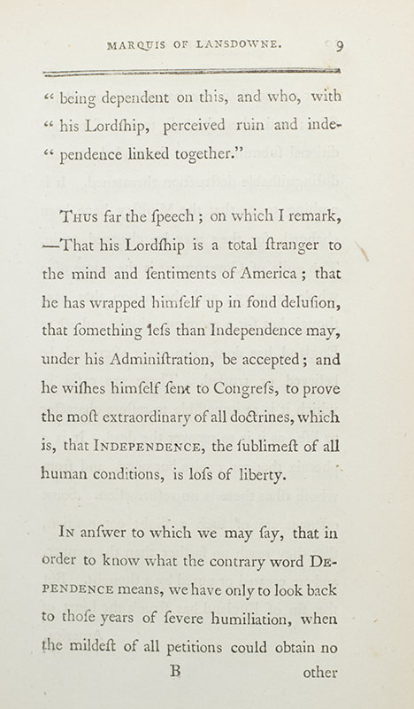 Letter Addressed to the Addressers, on the Late Proclamation.