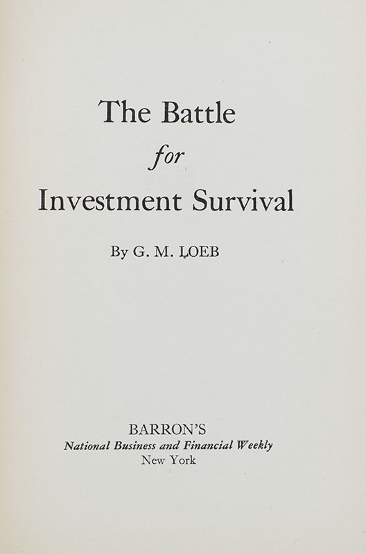 The Battle For Investment Survival.