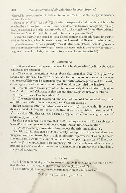 The Occurrences of Singularities in Cosmology.