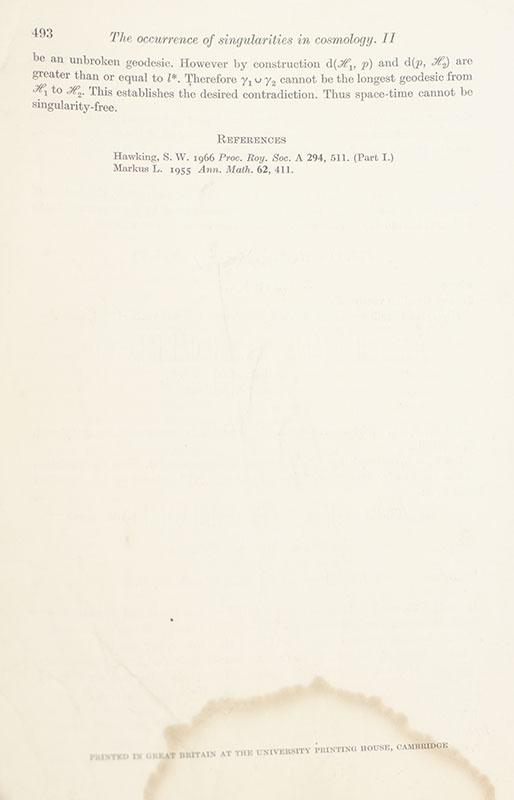 The Occurrences of Singularities in Cosmology.