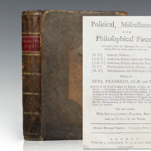Political, Miscellaneous, and Philosophical Pieces; Arranged under the Following Heads…General Politics; American Politics before the Troubles; American Politics during the Troubles; Provincial or Colony Politics; Miscellaneous and Philosophical Pieces.