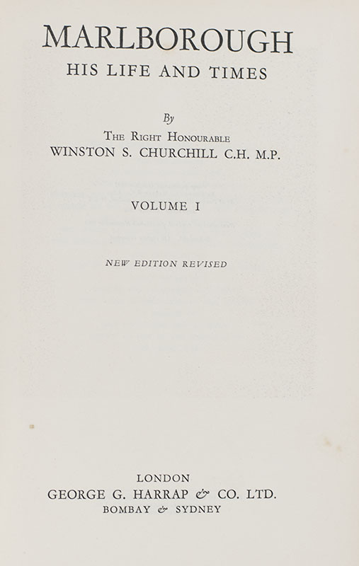 Marlborough: His Life and Times.