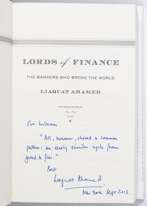 Lords of Finance: The Bankers Who Broke The World.